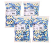  Kervan Gummy Blue Raspberry Rings 5 lb. - 4/Case - Blue Raspberry Flavor 