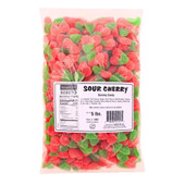  Kervan Sour Gummy Cherries 5 lb. - 4/Case - Zesty Delight in Every Bite 