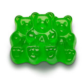 Albanese Green Apple Gummi Bears 5 lb. - 4/Case | Juicy and Tart Gummy Candy 