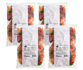  Albanese Large Assorted Fruit Gummi Worms 5 lb. - 4/Case Sweet Giant Gummy Worms 