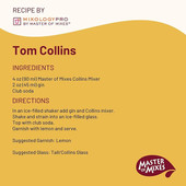 Master of Mixes 1 Liter Premium Tom Collins Mix - Refreshingly Sweet (12/Case) - Chicken Pieces