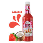 Master of Mixes 1 Liter Strawberry Colada Mix - Creamy Coconut (12/Case) - Chicken Pieces