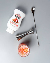 Real 16.9 fl. oz. Lychee Puree Infused Syrup - Delicious Tropical Flavor - Chicken Pieces