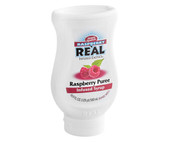 Real 16.9 fl. oz. Raspberry Puree Infused Syrup - Sweet and Tart Flavor - Chicken Pieces