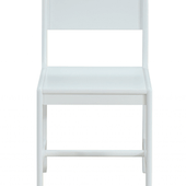 Classic White Wooden Stationary Chair