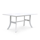 White Dining Table With Curved Legs