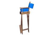 Blue And Brown Solid Wood Director Chair