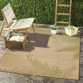 3' X 5' Beige Floral Indoor Outdoor Area Rug