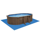 Bestway Steel Wall Durable Above Ground Oval Pool Set 5.50m x 3.60m x 1.30m - Chicken Pieces
