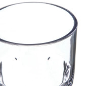 Carlisle 16 oz Clear Faceted Plastic Tumbler (24/Case) Glass-Like Drinkware - Chicken Pieces