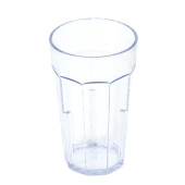 Cambro 10 oz Clear Hammered Plastic Tumbler 72/Case- Scratch-Resistant Drinkware - Chicken Pieces