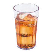 Cambro 10 oz Clear Hammered Plastic Tumbler 72/Case- Scratch-Resistant Drinkware - Chicken Pieces