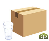 Cambro 10 oz Clear Hammered Plastic Tumbler 72/Case- Scratch-Resistant Drinkware - Chicken Pieces