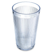 Carlisle 12 oz Clear Ribbed Plastic Tumbler (48/Case) -Stackable Drinkware - Chicken Pieces