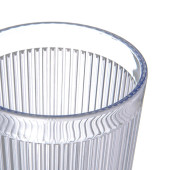 Carlisle 12 oz Clear Ribbed Plastic Tumbler (48/Case) -Stackable Drinkware - Chicken Pieces