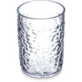 Carlisle 5 oz Clear Pebbled Plastic Tumbler (24/Case) -Textured Drinkware - Chicken Pieces