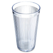 Carlisle 16 oz Clear Ribbed Plastic Tumbler (48/Case) - Durable Drinkware - Chicken Pieces