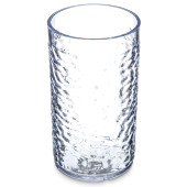 Carlisle 12 oz Clear Pebbled Plastic Tumbler (24/Case) - Durable Drinkware - Chicken Pieces