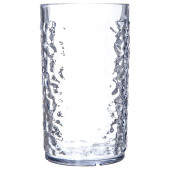 Carlisle 12 oz Clear Pebbled Plastic Tumbler (24/Case) - Durable Drinkware - Chicken Pieces