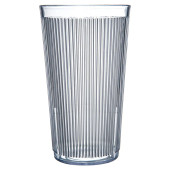 Carlisle 20 oz Clear Ribbed Plastic Tumbler (48/Case) - Durable Drinkware - Chicken Pieces