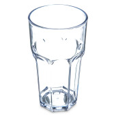 Carlisle 20 oz Clear Faceted Plastic Tumbler (24/Case) - Durable Design - Chicken Pieces