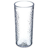 Carlisle 20 oz Clear Pebbled Plastic Tumbler (24/Case) - Scratch-Resistant - Chicken Pieces