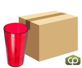 Carlisle 12 oz Ruby Textured Plastic Tumbler (72/Case) - Stain Resistant - Chicken Pieces