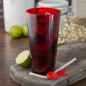 Carlisle 20 oz Clear Textured Ruby Tumbler (72/Case) - Durable Drinkware - Chicken Pieces