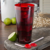 Carlisle 24 oz Ruby Textured Plastic Tumbler (72/Case) - Durable Drinkware - Chicken Pieces