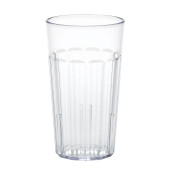 Cambro 14 oz Clear Fluted Plastic Tumbler (36/Case) - Elegant Drinkware - Chicken Pieces