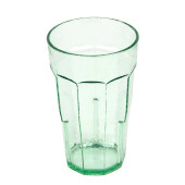 Cambro 12 oz Spanish Green Hammered Plastic Tumbler (36/Case) - Lightweight - Chicken Pieces