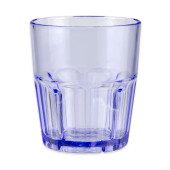 GET 12 oz Blue Plastic Double Rocks Tumbler (72/Case) - Durable SAN Material