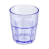 GET 12 oz Blue Plastic Double Rocks Tumbler (72/Case) - Durable SAN Material - Chicken Pieces