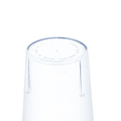 Cambro 12 3/5 oz Clear Textured Plastic Tumbler (72/Case) - Scratch-Resistant - Chicken Pieces