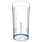 Carlisle 16 oz Clear Fluted Plastic Tumbler (72/Case) - Break-Resistant - Chicken Pieces