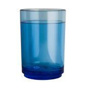 Steelite 16 oz Diamond Pint Glass - Polycrystal®, Blue (24/Case) - Chicken Pieces