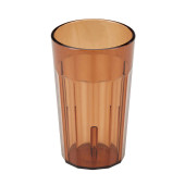 Cambro 10 oz Amber Fluted Plastic Tumbler (36/Case) - Mimics Glass Appearance - Chicken Pieces