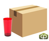 Cambro 16 oz Ruby Red Crackled Plastic Tumbler (36/Case) - SAN Material - Chicken Pieces