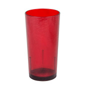 Cambro D24156 24 oz Ruby Red Crackled Plastic Tumbler (36/Case) - Lightweight - Chicken Pieces