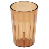 Cambro 6.4 oz Amber Fluted Plastic Tumbler (36/Case) Chip Resistant SAN Plastic - Chicken Pieces