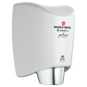 World Dryer Automatic Hand Dryer - 10 Second Dry Time, White Aluminum, 120V