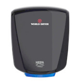 World Dryer Automatic Hand Dryer - 12 Second Dry Time, Aluminum Black - Chicken Pieces