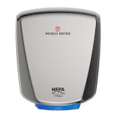World Dryer Automatic Hand Dryer - 12 Second Dry Time, Brushed Stainless Steel - Chicken Pieces