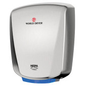 World Dryer Automatic Hand Dryer - 12 Second Dry Time, Brushed Stainless Steel - Chicken Pieces