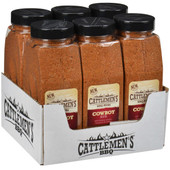 Cattlemen's 27.25 oz. Cowboy BBQ Rub (6/Case) Convenient Blend - Chicken Pieces