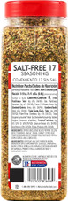 Lawry's Salt-Free 17 Seasoning, 20 oz. - 6/Case - Blend for Lively Dishes - Chicken Pieces