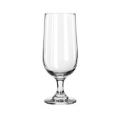 Libbey 3730 14 oz Embassy® Footed Beer Glass - Safedge Rim Guarantee (24/Case) - Chicken Pieces