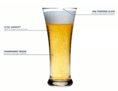 Anchor 90245 12 oz Flared Pilsner Glass - Transparent Rim Design (12/Case) - Chicken Pieces