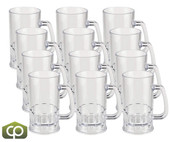 GET 00085-1-SAN-CL 20 oz Beer Mug - Durable SAN Plastic, Clear (12/Case) - Chicken Pieces