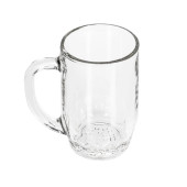 Libbey 5303 19 1/2 oz Glass Thumbprint Stein - Clear, Durable, Handled (24/Case) - Chicken Pieces